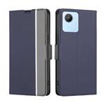 For Realme C30 4G/Narzo 50i Prime Twill Texture Side Button Leather Phone Case(Blue)