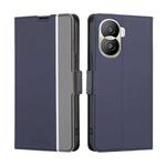 For Honor X40i Twill Texture Side Button Leather Phone Case(Blue)