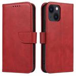 For iPhone 14 Calf Texture Buckle Flip Leather Phone Case (Red)