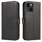 For iPhone 14 Plus Calf Texture Buckle Flip Leather Phone Case (Black)