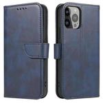 For iPhone 14 Pro Calf Texture Buckle Flip Leather Phone Case(Blue)