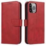 For iPhone 14 Pro Calf Texture Buckle Flip Leather Phone Case(Red)