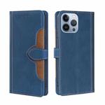 For iPhone 14 Pro Skin Feel Magnetic Buckle Leather Phone Case(Blue)
