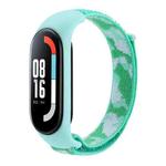 For Xiaomi Mi Band 5/6/7 Nylon Loop Integrated Camo Woven Strap(Limes Camouflage)