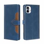 For Nothing Phone 1 Skin Feel Magnetic Buckle Leather Phone Case(Blue)