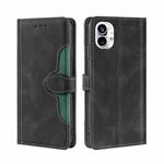 For Nothing Phone 1 Skin Feel Magnetic Buckle Leather Phone Case(Black)