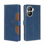 For Honor X40i Skin Feel Magnetic Buckle Leather Phone Case(Blue)