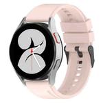 For Samsung Galaxy Watch 5 40mm 20mm Black Buckle Step Silicone Watch Band(Pink)