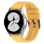 For Samsung Galaxy Watch 5 40mm 20mm Black Buckle Step Silicone Watch Band(Yellow)