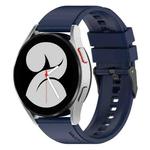 For Samsung Galaxy Watch 5 44mm 20mm Black Buckle Step Silicone Watch Band(Blue)