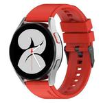 For Samsung Galaxy Watch 5 44mm 20mm Black Buckle Step Silicone Watch Band(Red)