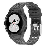 For Samsung Galaxy Watch5 Pro 45mm Silicone Integrated Watch Band(Transparent Black)