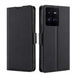 For vivo iQOO 10 Pro 5G Ultra-thin Voltage Side Buckle Leather Phone Case(Black)