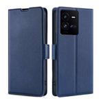 For vivo iQOO 10 Pro 5G Ultra-thin Voltage Side Buckle Leather Phone Case(Blue)