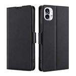 For Nothing Phone 1 Ultra-thin Voltage Side Buckle Leather Phone Case(Black)