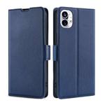 For Nothing Phone 1 Ultra-thin Voltage Side Buckle Leather Phone Case(Blue)