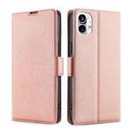For Nothing Phone 1 Ultra-thin Voltage Side Buckle Leather Phone Case(Rose Gold)