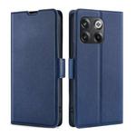 For OnePlus 10T Ultra-thin Voltage Side Buckle Leather Phone Case(Blue)