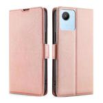 For Realme C30 4G/Narzo 50i Prime Ultra-thin Voltage Side Buckle Leather Phone Case(Rose Gold)