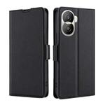 For Honor X40i Ultra-thin Voltage Side Buckle Leather Phone Case(Black)