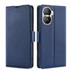 For Honor X40i Ultra-thin Voltage Side Buckle Leather Phone Case(Blue)