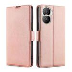 For Honor X40i Ultra-thin Voltage Side Buckle Leather Phone Case(Rose Gold)