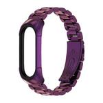 For Xiaomi Mi Band 6 / 6 NFC MIJOBS TF2 Tri-Bead Stainless Steel Watch Band(Purple)