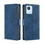 For Realme C30 4G/Narzo 50i Prime Skin Feel Crocodile Magnetic Clasp Leather Phone Case(Blue)