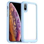 For iPhone XS Max Colorful Series Acrylic + TPU Phone Case(Blue)