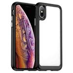 For iPhone X / XS Colorful Series Acrylic + TPU Phone Case(Black)