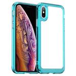 For iPhone X / XS Colorful Series Acrylic + TPU Phone Case(Transparent Blue)
