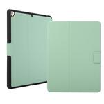 For iPad 9.7 (2018) / (2017) Electric Pressed Texture Horizontal Flip Leather Case with Holder & Pen Slot(Mint Green)