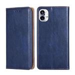 For Nothing Phone 1 Gloss Oil Solid Color Magnetic Leather Phone Case(Blue)