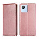 For Realme C30 4G/Narzo 50i Prime Gloss Oil Solid Color Magnetic Leather Phone Case(Rose Gold)