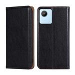 For Realme C30 4G/Narzo 50i Prime Gloss Oil Solid Color Magnetic Leather Phone Case(Black)