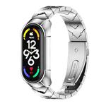 For Xiaomi Mi Band 7 / 7 NFC MIJOBS Stainless Steel Watch Band, Style:TF2 V Type(Silver)