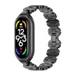 For Xiaomi Mi Band 7 / 7 NFC MIJOBS Stainless Steel Watch Band, Style:Bone Chain(Black)