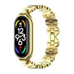 For Xiaomi Mi Band 7 / 7 NFC MIJOBS Stainless Steel Watch Band, Style:Bone Chain(Gold)