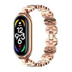 For Xiaomi Mi Band 7 / 7 NFC MIJOBS Stainless Steel Watch Band, Style:Bone Chain(Rose Gold)