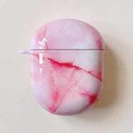 For Xiaomi Redmi Buds 4 Marble Texture PC Glossy Earphone Protective Case(Pink White)