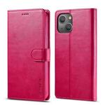 For iPhone 14 LC.IMEEKE Calf Texture Horizontal Flip Leather Case (Red)