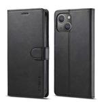 For iPhone 14 Plus LC.IMEEKE Calf Texture Horizontal Flip Leather Case (Black)