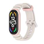For Xiaomi Mi Band 5 / 6 / 7 MIJOBS GS Unibody Two-color Watch Band(Warm Grey Pink)