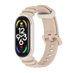 For Xiaomi Mi Band 5 / 6 / 7 MIJOBS GS Unibody Two-color Watch Band(Light Apricot  Warm Grey)