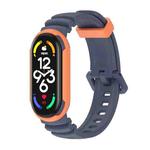 For Xiaomi Mi Band 5 / 6 / 7 MIJOBS GS Unibody Two-color Watch Band(Midnight Blue Orange)