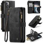 For iPhone 14 CaseMe C30 Multifunctional Phone Leather Case (Black)