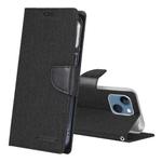 For iPhone 14 GOOSPERY CANVAS DIARY Canvas Texture Flip Leather Phone Case (Black)