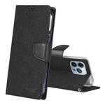 For iPhone 14 Pro GOOSPERY CANVAS DIARY Canvas Texture Flip Leather Phone Case(Black)