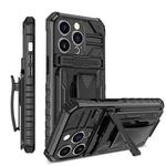 For iPhone 12 Pro Max King Kong Back Clip Series Holder Phone Case(Black)