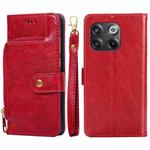 For OnePlus 10T Zipper Bag Leather Phone Case(Red)